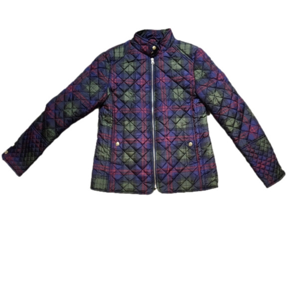 Jacket Plaid Green Navy red  cokors zipper FADED GLORY NWOT - Picture 9 of 12